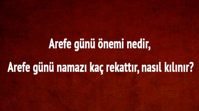 Arefe gn nemi nedir"