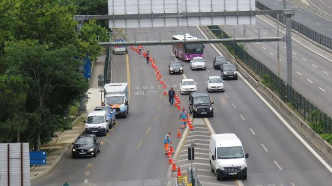 stanbul'da baz yollar trafie kapatld