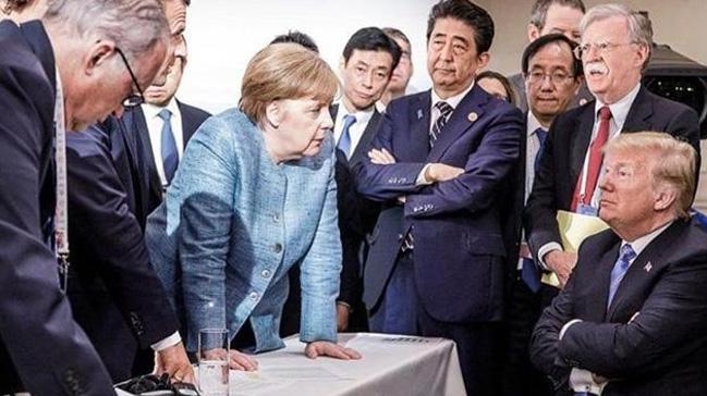 G7'deki kriz ortaya kt! Trump Merkel'e eker frlatm