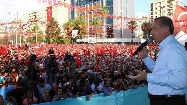 Cumhurbakan Erdoan, Kartal mitinginde konutu