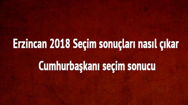 24 Haziran 2018 Erzincan seim sonular Erzincan cumhurbakan seim sonucu oy oranlar 