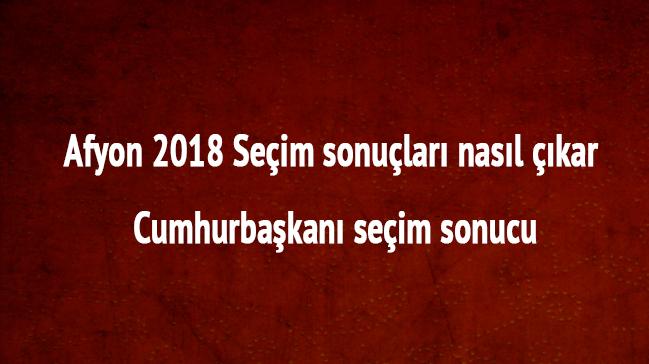 24 Haziran 2018 Afyon seim sonular Afyon cumhurbakan seim sonucu oy oranlar 