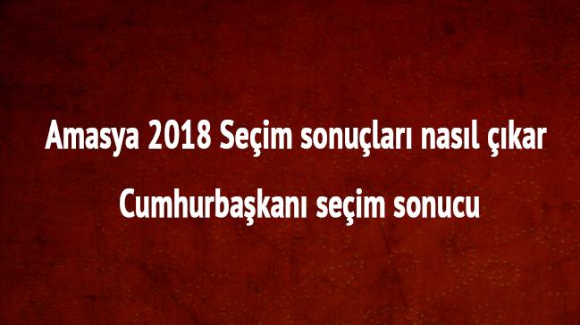 Amasya 24 Haziran 2018 seim sonular oy oranlar Amasya cumhurbakan seim sonucu 