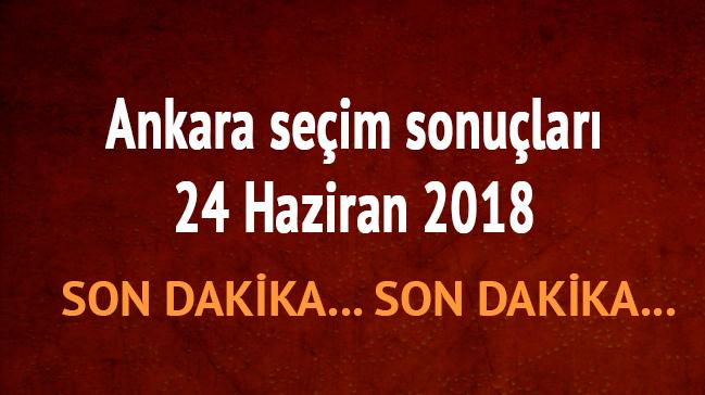 24 Haziran 2018 Ankara seim sonular Ankara son dakika cumhurbakan seim sonucu oy oranlar 