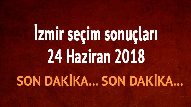 zmir cumhurbakan 24 Haziran 2018  seim sonucu oy oranlar zmir son dakika seim sonular