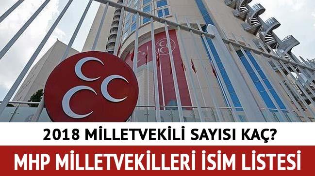 MHP seim sonular milletvekili adaylar 24 Haziran 2018 MHP milletvekilleri isimleri says