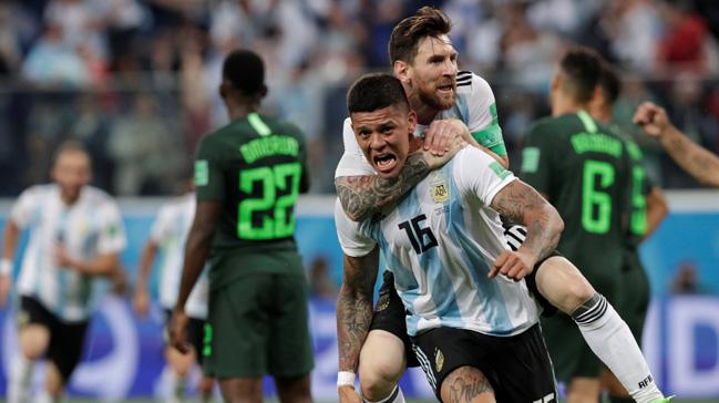 Arjantin 86'da att golle Nijerya'y 2-1 malup etti ve turlad