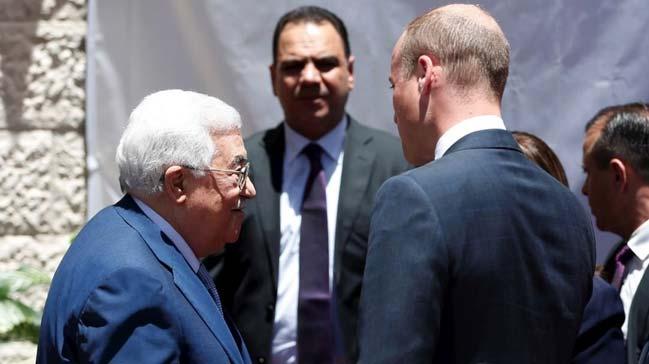 Prens William Ramallah'ta Mahmud Abbas ile grt       
