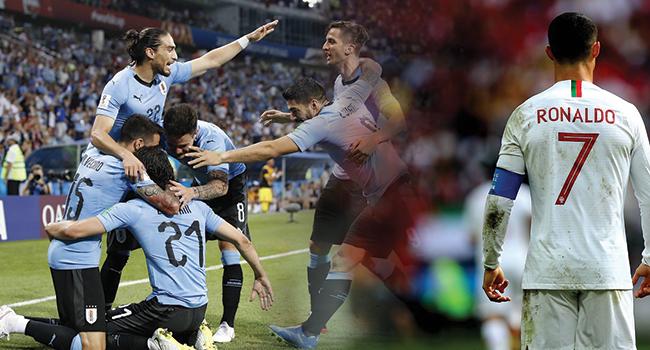 Ronaldo da veda etti! Uruguay eyrek finalde