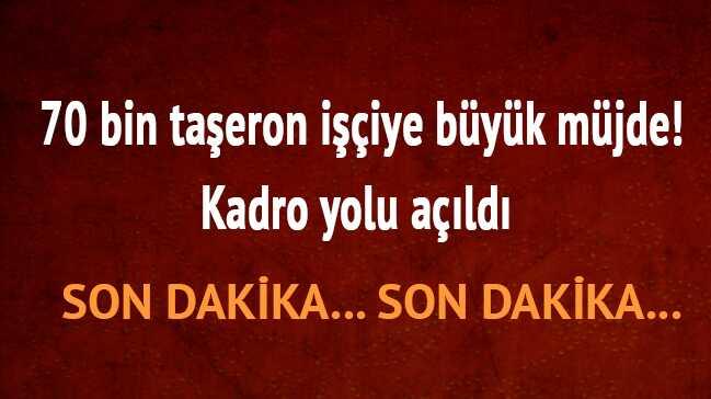 70 bin taeron iiye byk mjde