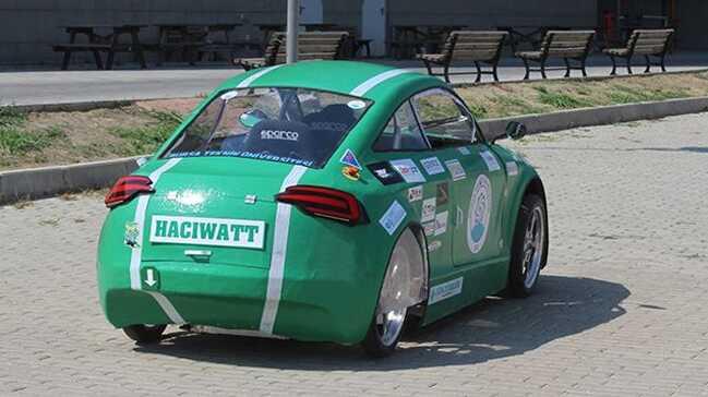 Bursa'da rencilerin tasarlad ilk elektrikli otomobil Hacwatt byk beeni toplad