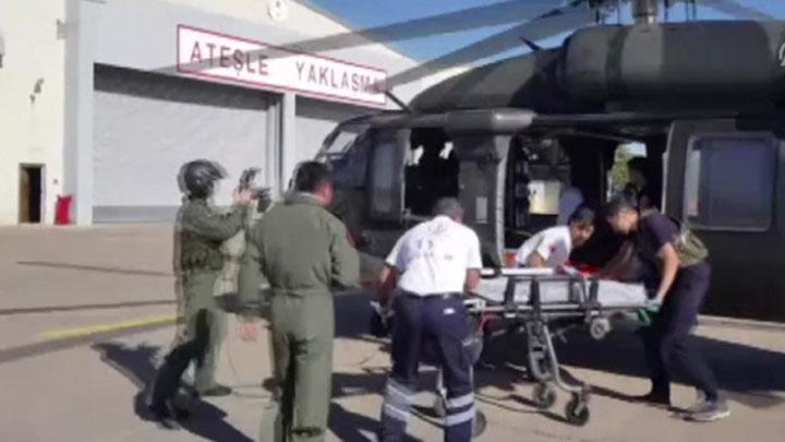 Diyarbakr'da hamile kadn askeri helikopterle hastaneye tand