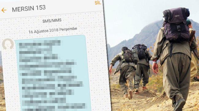 Mersin153 adyla telefonlara gelen PKK mesajna soruturma balatld