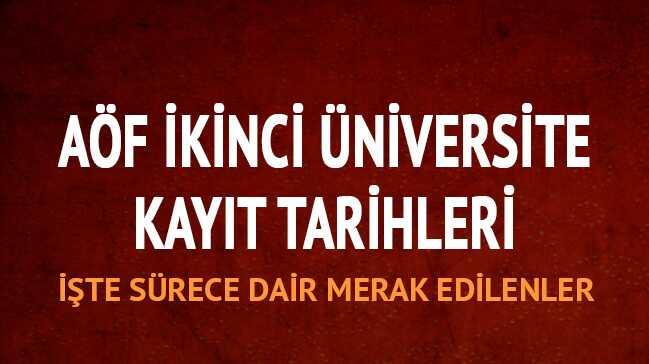 AF ikinci niversite kayt tarihleri ne zaman"
