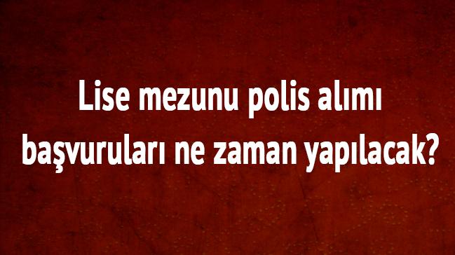 PMYO lise mezunu polis alm bavuru artlar nedir"