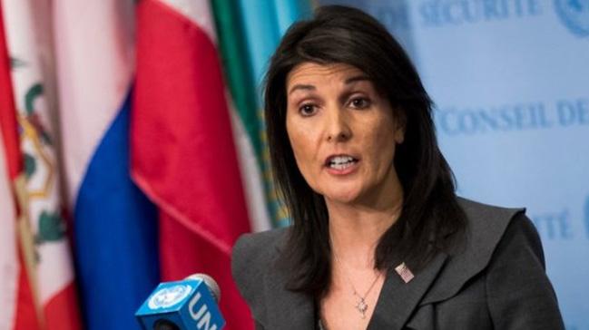 Haley uyard: Kimyasal silah kullanlana kadar kenarda durup beklemeyeceiz