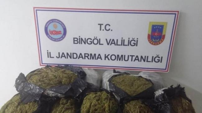 Binglde 6,5 kilo esrar ele geirildi