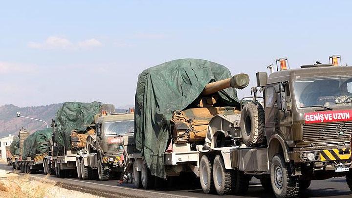 Obs ve tanklar Hatay'n Reyhanl ilesine ulat