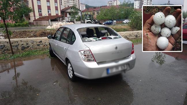 Kastamonu'da ceviz byklnde yaan dolu aralarda hasara sebep oldu 