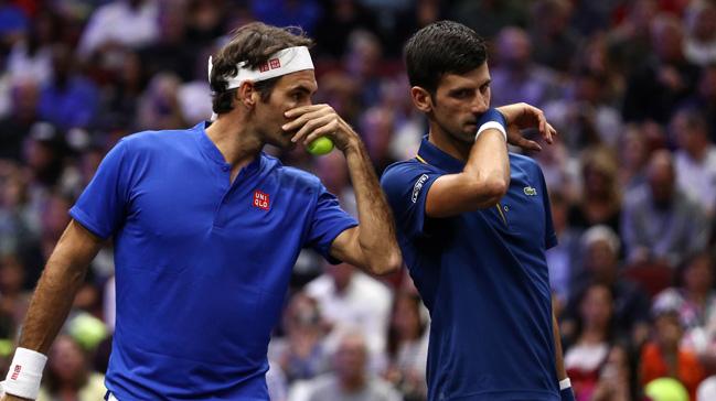 Federer ve Djokovic, ift olarak katldklar ilk ma kaybetti
