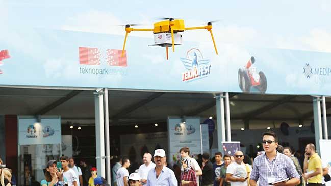 Trkiyenin ilk dronela kargo teslimat yapld