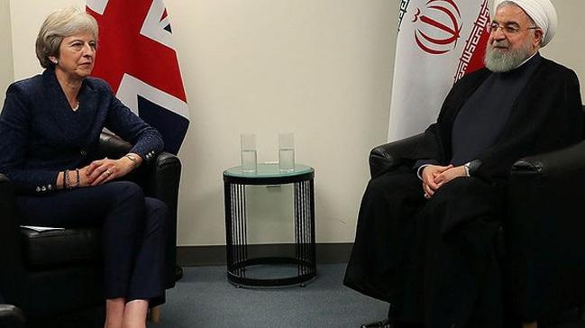 ran Cumhurbakan Ruhani, May ve Macron'la grt
