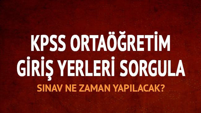 KPSS ortaretim snav yerleri nereden renilir"