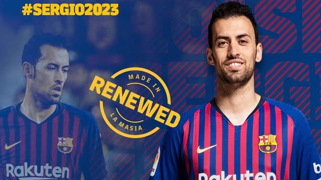 Busquets 2023'e kadar Barcelona'da