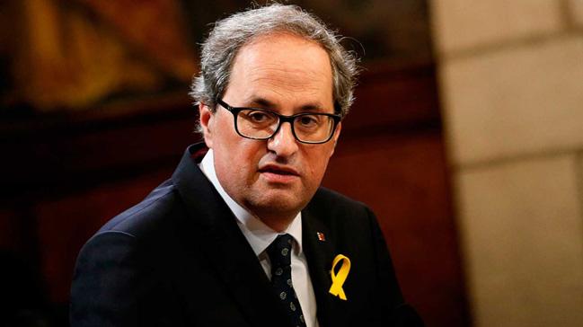 Katalan lider Quim Torra, Trump ve Papa'dan destek istedi