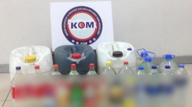 Mersin'de 658 litre sahte iki ele geirildi