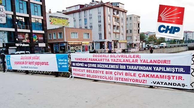 CHPli belediyeye halktan pankart tokad