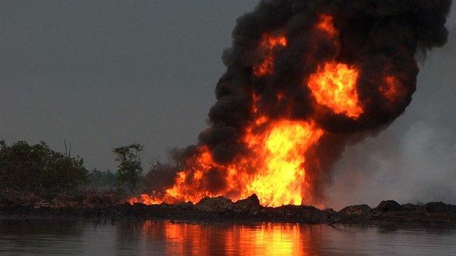 Nijerya'daki petrol boru hattnda meydana gelen patlamada 50 kii ld 