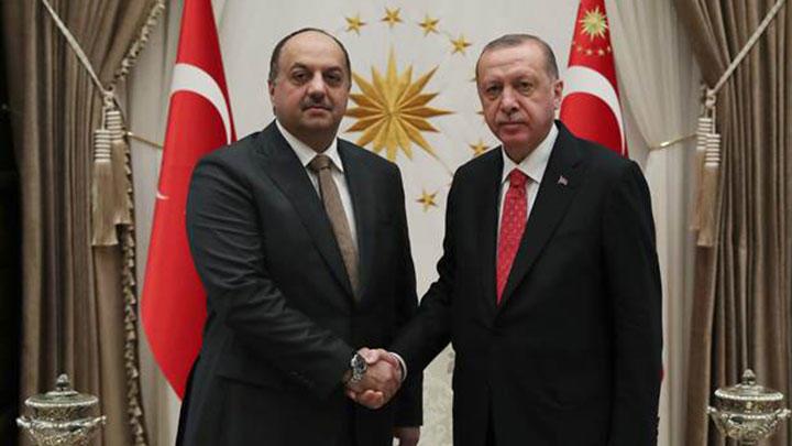 Cumhurbakan Erdoan Katar Babakan Yardmcs Atiyye'yi kabul etti