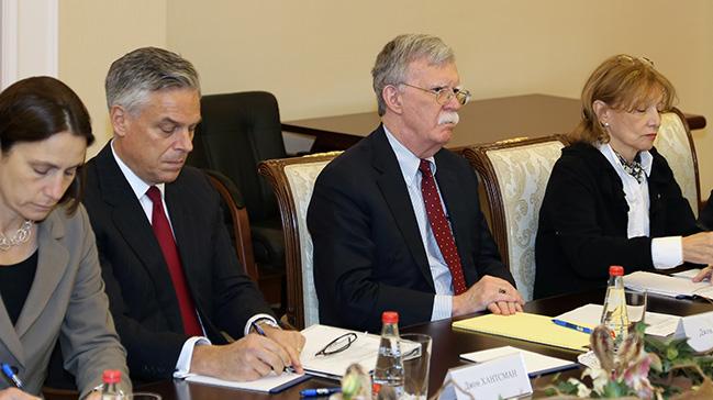 ABD Ulusal Gvenlik Danman Bolton, Rusya Gvenlik Konseyi Sekreteri ile Moskova'da bir araya geldi