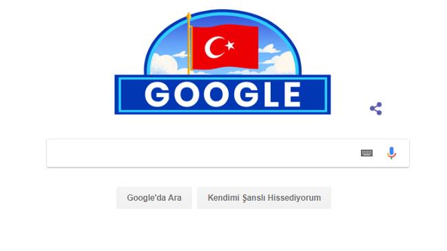 Google, Cumhuriyet Bayram'na zel logo hazrlad 