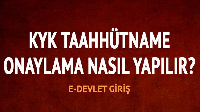 Taahhütname onayı edevlet