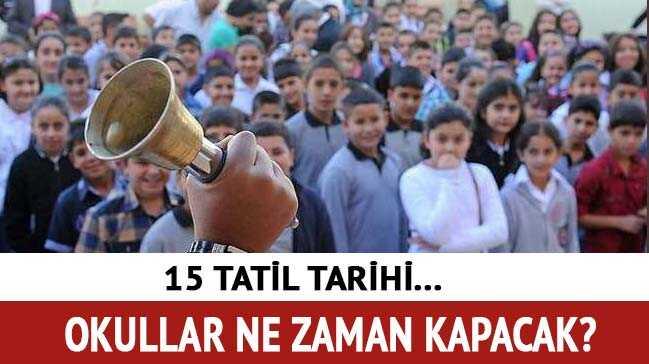 15 tatil iin geri saym!