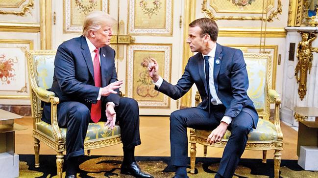Macron'dan ABD'ye kopu sinyali: Mttefik olmak, baml olmak deildir