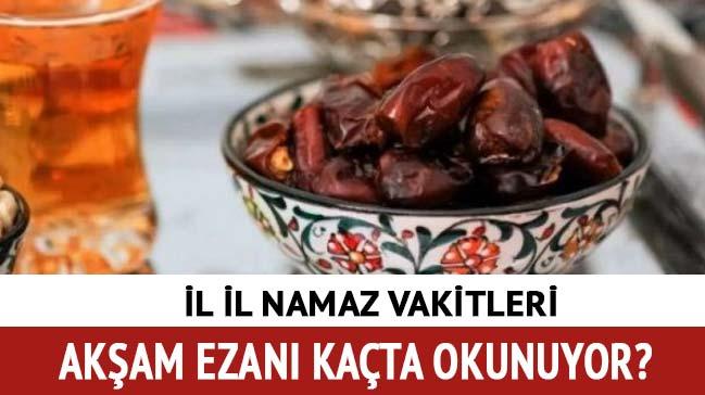 19 Kasm 2018 stanbul Ankara Bursa akam ezan iftar saat kata" Akam ezan kata okunuyor" 