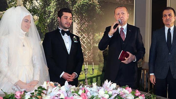 Cumhurbakan Erdoan, Hseyin Tanrverdi'nin olunun nikah ahitliini yapt