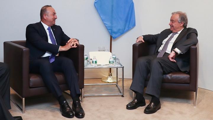  Dileri Bakan avuolu BM Genel Sekreteri Guterres ile grt 