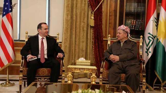 Mesut Barzani ile McGurk 'Suriye'yi grt