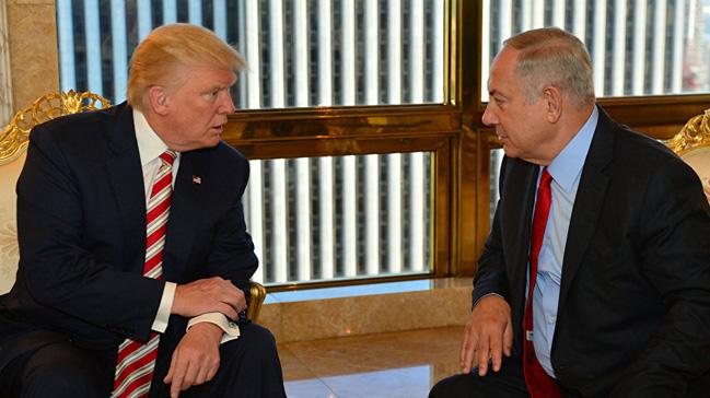 Katil srail Babakan Netanyahu ile Trump ABD'nin Suriye'den ekilme kararn grt