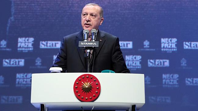 Bakan Erdoan: stat Necip Fazl belli evrelerin karakter suikastna maruz kalmtr