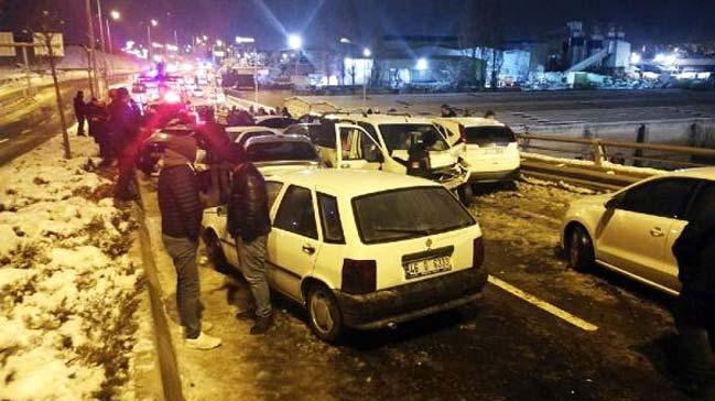 Ankara'da feci kaza! 28 aral zincirleme kaza meydana geldmesi sonucu 7 kii yaraland