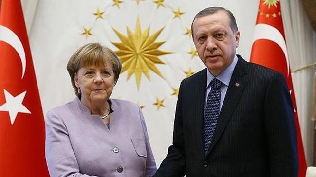 Bakan Erdoan Almanya babakan Merkel ile grt