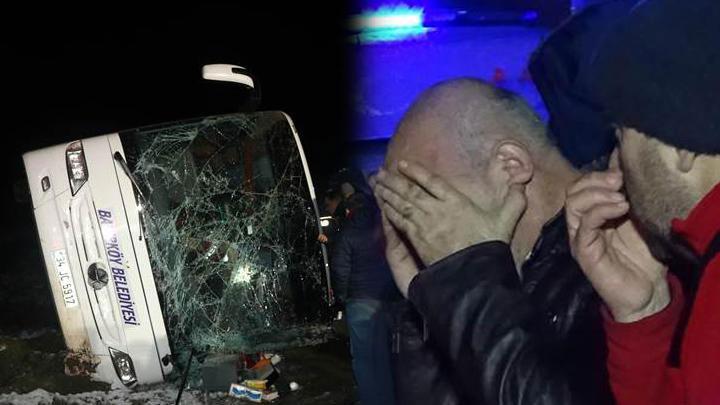 Amasya'da yolcu otobs devrildi: 2 l, 35 yaral