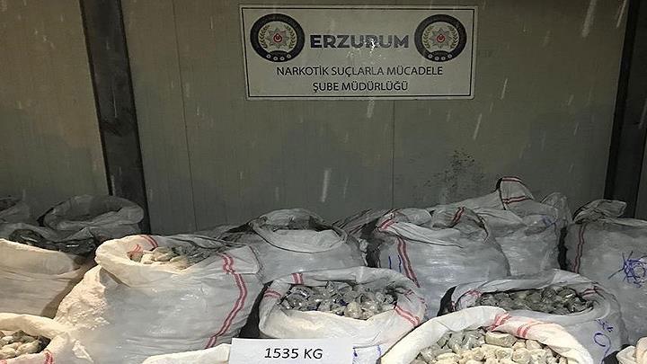 Erzurum'da 1 ton 535 kilogram eroin ele geirildi