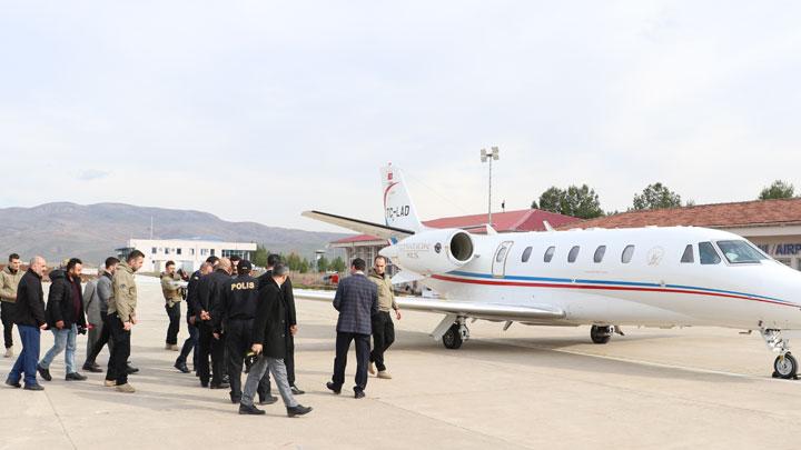 Siirt Havaalan'nn yeni pistinde test uular balad