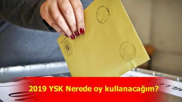 2019 YSK Nerede oy kullanacam" TC kimlik no ile sorgulama 